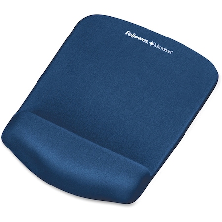 Fellowes, Inc. Plushtouch Mouse Pad Wrist Rest W/ Foamfusion-Blue 9287301